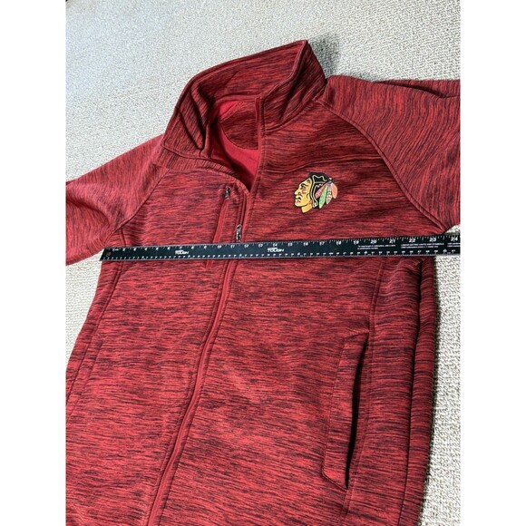 NHL Chicago Blackhawks Men's XL Red Full Zip Lightweight Jacket Polyester Lined - Picture 3 of 10